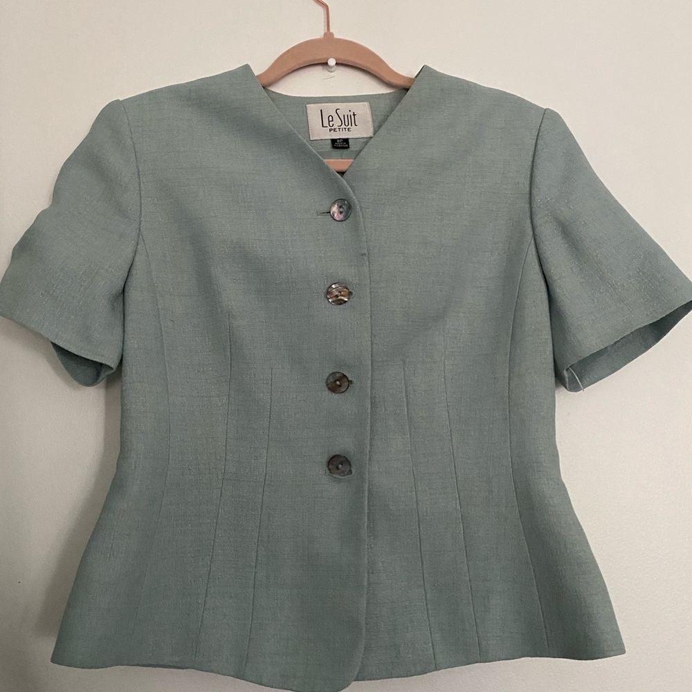 Le Suit Petite Vintage 80s/90s Suit Skirt and Top